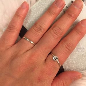 Dainty Silver ring bundle. Size 7 & 9